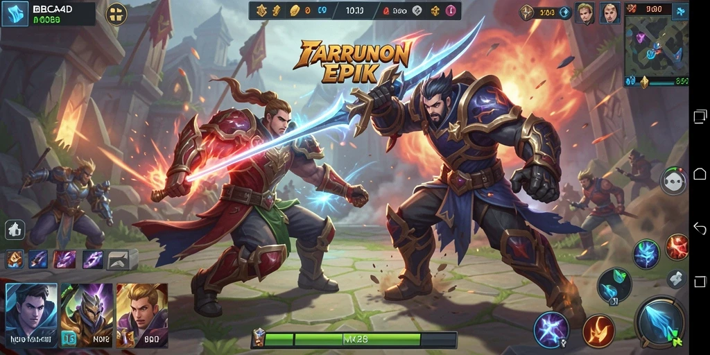 Screenshot gameplay BBCA4D dengan aksi seru MOBA.