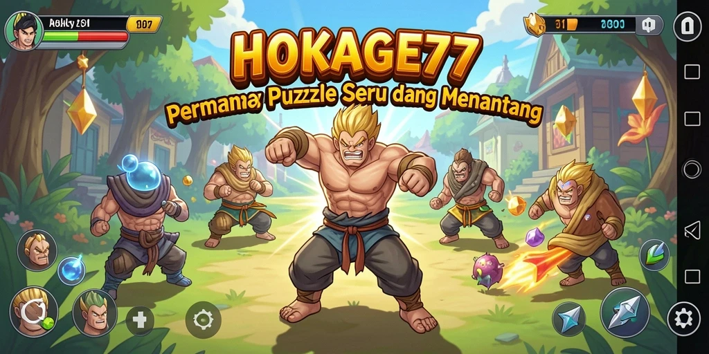 Tampilan gameplay menarik dan menantang di HOKAGE77.