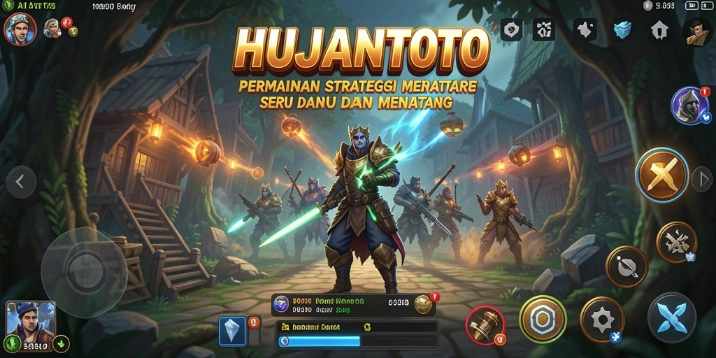 Tampilan gameplay seru dan strategis dalam HUJANTOTO.