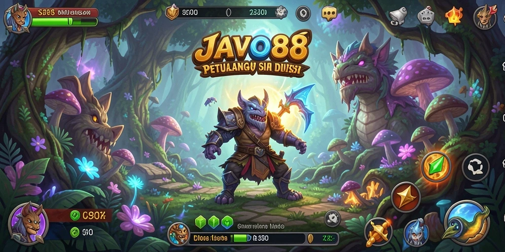 Tangkapan layar dari gameplay <strong>JAVO88</strong> yang menampilkan eksplorasi penuh aksi.