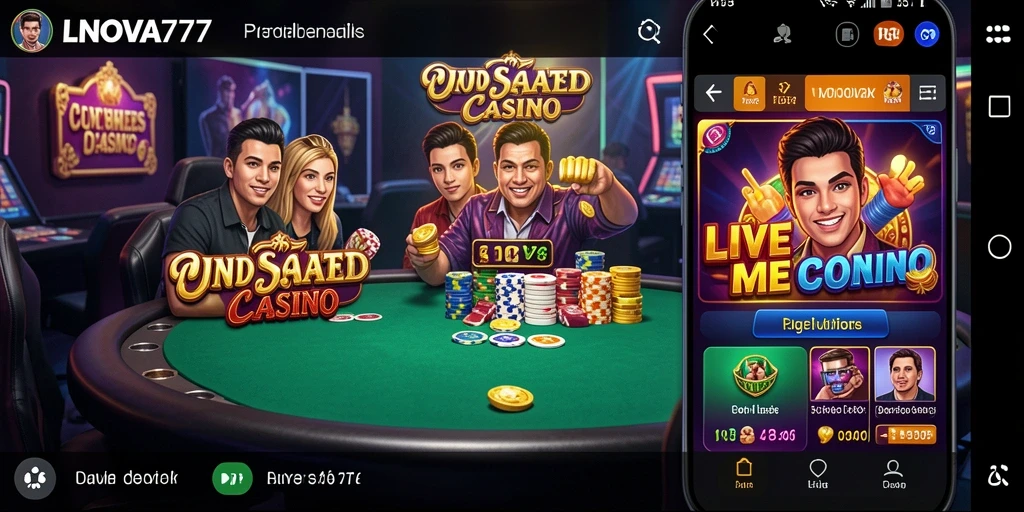 Tampilan seru gameplay Live Casino LNOVA777 dengan dealer real-time.
