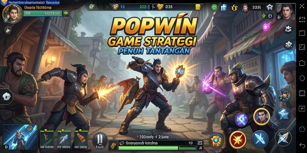 Screenshot menampilkan aksi penuh strategi dalam POPWIN.