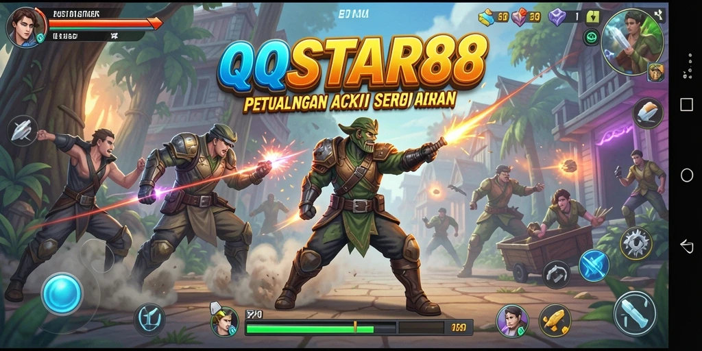Screenshot gameplay QQSTAR88 yang menunjukkan aksi mendebarkan dan grafik yang menawan.