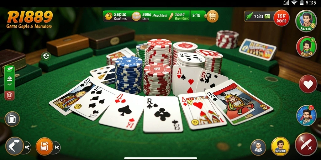 Tampilan seru dan interaktif dalam gameplay Gaple.