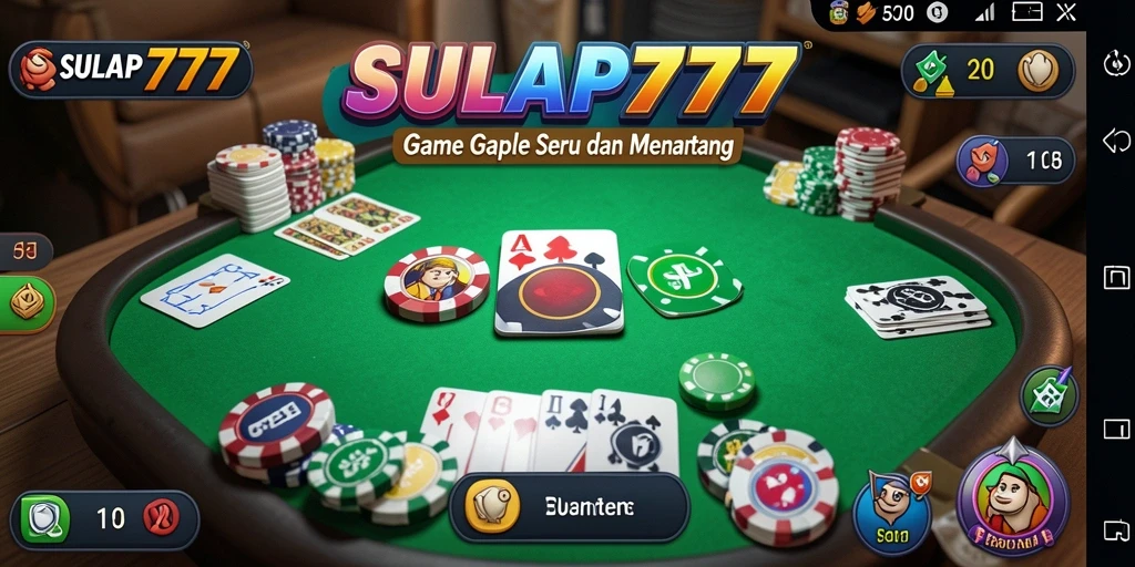 Screenshot SULAP777 menampilkan gameplay Gaple yang mengasyikkan.