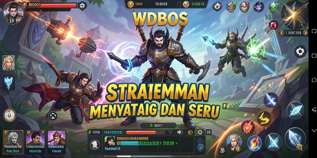 Tampilan gameplay seru dalam WDBOS dengan strategi pertempuran.
